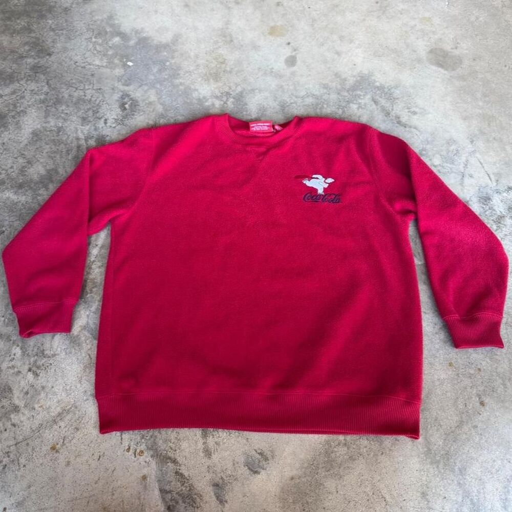 Coca-cola Men's Red and Burgundy Sweatshirt